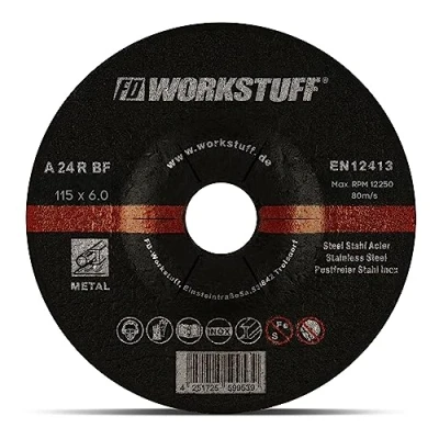 Afbeelding van FD Workstuff 5 stuks slijpschijven Ø 115 x 6 mm voor slijpmachines of haakse slijpers slijpschijf staal en non ferro metaal