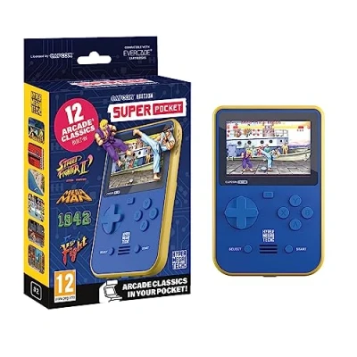 Image de Console rétrogaming Just For Games Capcom Edition Super Pocket Bleu, Jaune et Blanc