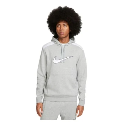 Afbeelding van Sportswear Fleece Hoodie Heren Dark Grey Heather White900 L Truien &amp; Vesten