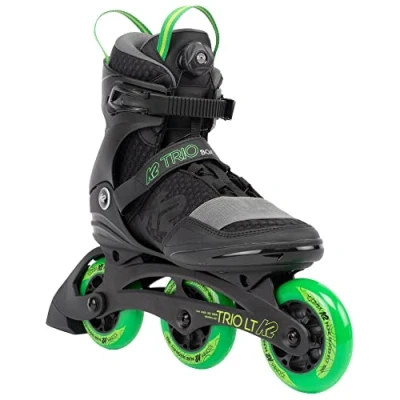 Afbeelding van K2 Trio Lt 100 Inlineskates Unisex Volwassenen, Zwart/Groen, EU: 40 (UK: 6,5 / US: 7,5)