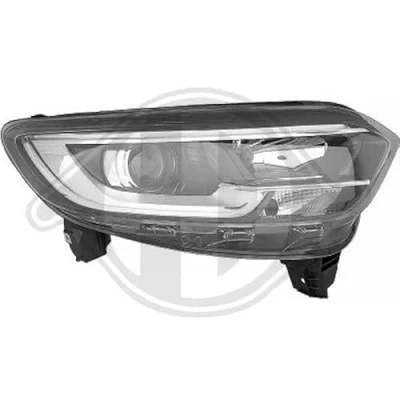 Afbeelding van DIEDERICHS 4446980 Koplampen rechts H7/H7, PY21W, LED Halogeen RENAULT: Kadjar (HA_, HL_) 1.5 dCi 110, 1.6 130, 130 4x4, 1.2 TCe