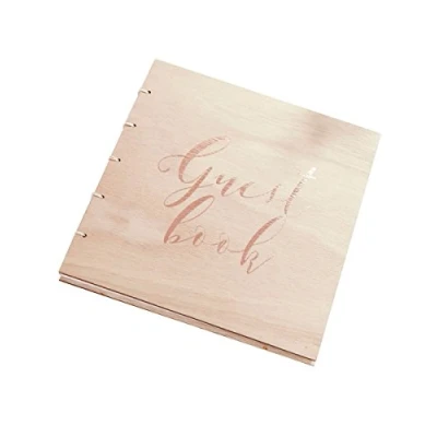 Afbeelding van Ginger Ray Houten gastenboek Rose Goud (32 pagina&#039;s)