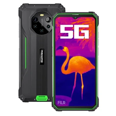 Afbeelding van Blackview 5G BL8800 Pro thermische lens voor smartphone, onbreekbaar, 50 MP, viervoudige camera, afmetingen 700 8 GB + 128 GB, 6,58 inch FHD+, 8380 mAh, 33 W, snel opladen, IP68, stevig, ontgrendeld,