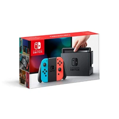 Afbeelding van Nintendo Switch avec paire de Joy Con Rouge Néon et Bleu