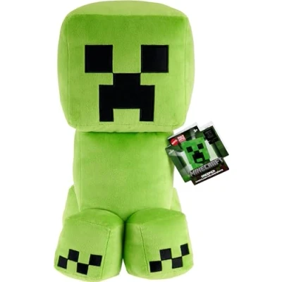 Afbeelding van Minecraft Creeper jumbo pluche figuur met pixeldesign en authentieke speldetails, 40,6 cm