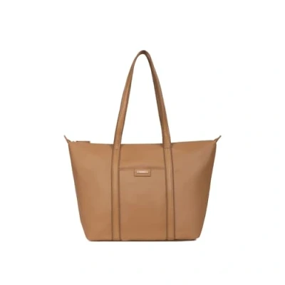 Afbeelding van Hexagona Sac cabas porté épaule Matière éco responsable Compatible format A4 Pour Femme Collection Joyce, Tan