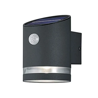 Afbeelding van REALITY SALTA Wandlamp Antraciet incl. 1x SMD 3W Solar Zonne energie Buitenverlichting IP44