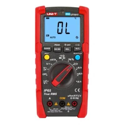 Afbeelding van UNI T UT191E Professionele multimeter met IP65, 600V AC/DC, 20A, 10Hz 1MHz
