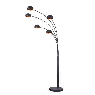 Afbeelding van Cannes Industrieel Design Vloerlamp 5 Lichts Goud Zwart