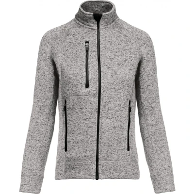 Afbeelding van Kariban Heather damesvest met rits K9107 Light Grey Melange