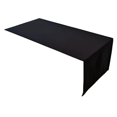 Afbeelding van Lemos Home Tafelloper van hoogwaardige kwaliteit 100% katoen Conceptcollectie Kleur en maat naar keuze 45 x 150 cm Zwart