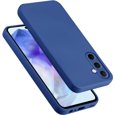 Afbeelding van Cadorabo Hoesje geschikt voor Samsung Galaxy A55 in LIQUID BLAUW Beschermhoes gemaakt van flexibel TPU silicone Case Cover