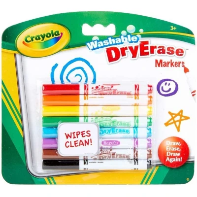 Afbeelding van Crayola 98 2002 E 000 creatieve hobby 8 viltstiften, droog afwasbaar, wasbaar