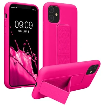 Afbeelding van kwmobile back cover voor smartphone geschikt Apple iPhone 11 1x beschermhoesje van kunststof In neon roze