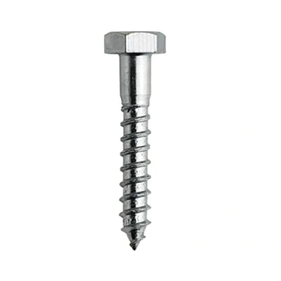 Afbeelding van DOJA Barcelona Trekkchroeven 50 stuks houtschroeven M5 x 60 mm verzinkte stalen schroeven met zeskantkop voor houtschroeven, houder houten palen, pluggen,