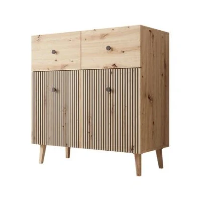 Afbeelding van Meubella Dressoir Bali Eiken 90 cm