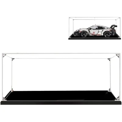 Afbeelding van MMOC Acryl vitrine voor Lego 42096 Technic Porsche 911 RSR, stofkap, miniaturen, modelbouw (2 mm)