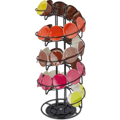 Afbeelding van Relaxdays capsulehouder compatibel met Dolce Gusto 41 x 17 cm voor 32 cups metaal zwart