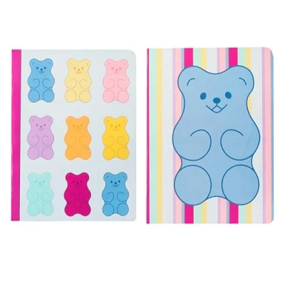 Afbeelding van Kangaro schriften B&#039;LOG SWEET CANDY formaat A4 met lijn 2 stuks aarbeiengeur AN 122640 A