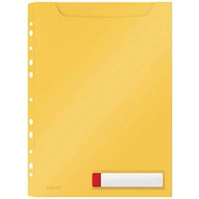 Afbeelding van Insteekmap U model Leitz Cosy harmonica A4 met perforatiestrip PP geel