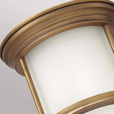Afbeelding van Hadrian Mini buiten plafondlamp, brons/opaal wit