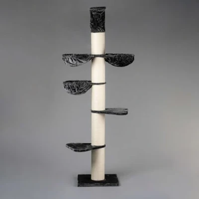 Afbeelding van Krabpaal Plafondhoog voor Grote Katten Maine Coon Tower Plus Donkergrijs Antraciet van RHRQuality