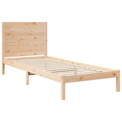 Afbeelding van vidaXL Bedframe extra lang zonder matras massief hout 90x210 cm