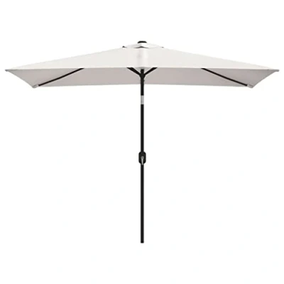 Afbeelding van vidaXL Parasol 200 x 300 cm Zandwit Rechthoekig, Wit.