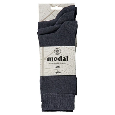 Afbeelding van Apollo Sokken Modal 3 Pack Grijs 39/42