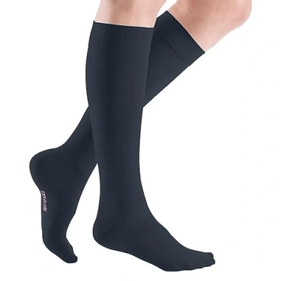 Afbeelding van medi Mediven Elegance CCL2 Compressiesokken voor dames, zonder plakstrips, kort, Marinier
