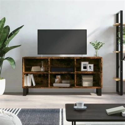Afbeelding van vidaXL Tv meubel 103,5x30x50 cm bewerkt hout gerookt eikenkleurig