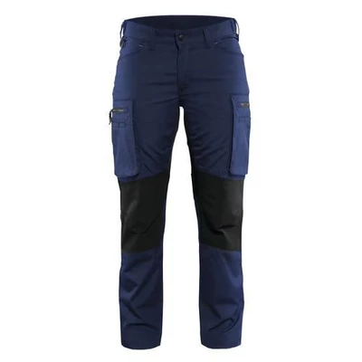 Image de Pantalon services stretch femme marine/noir