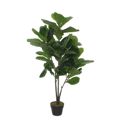Afbeelding van Mica Decorations ficus lyrata in plastic pot maat cm: 120 x 60