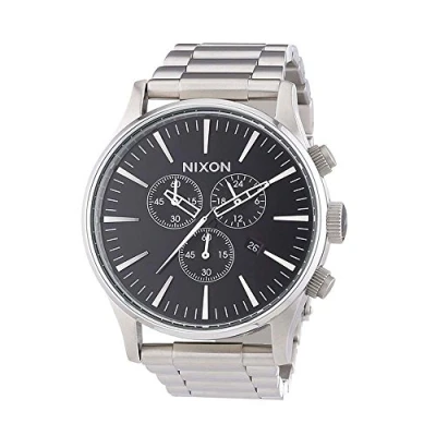 Afbeelding van Nixon Sentry Chrono Black/Silver horloge A386000