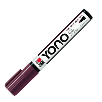 Afbeelding van Marabu 12400103285 YONO marker met Japanse ronde punt, water en lichtbestendig voor bijna alle ondergronden, 1,5 3 mm