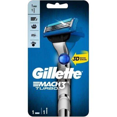 Afbeelding van Gillette Mach3 Turbo Scheerapparaat Houder +1 mesje