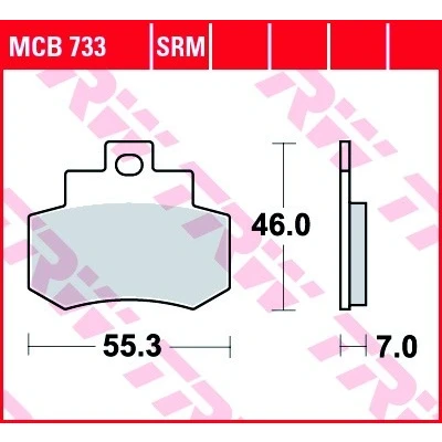 Afbeelding van Remblokkenset, schijfrem TRW MCB733SRM