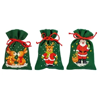 Afbeelding van Vervaco Kerst kruidenzakjes set van 3 borduren (pakket) PN 0152334