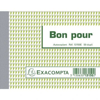 Afbeelding van Exacompta 13150E 10x MANIFOLD BON POUR 10,5/13,5 50D A.