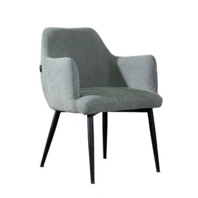 Afbeelding van Bronx71® Scandinavische eetkamerstoel Lars groen gerecyclede stof stoel