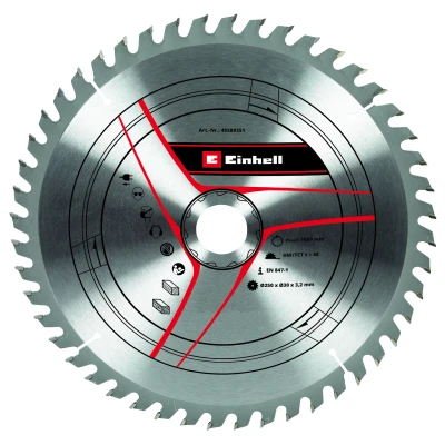 Afbeelding van Einhell HM TCT Zaagblad 1 stuk Ø250x30x3,2 mm / 48 T