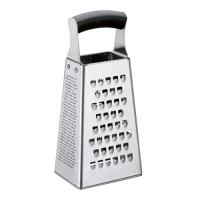 Afbeelding van Küchenprofi MASTER GRIP Vierkante rasp van roestvrij staal, scherpe messen met fijne zester, vaatwasmachinebestendig, groenteschaaf, kaasrasp, koolrasp, appelrasp, 23,5 cm
