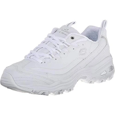 Afbeelding van Skechers WIDE FIT D&#039;LITES Sneakers laag, Dames, Maat: 38, White Leer en textiel