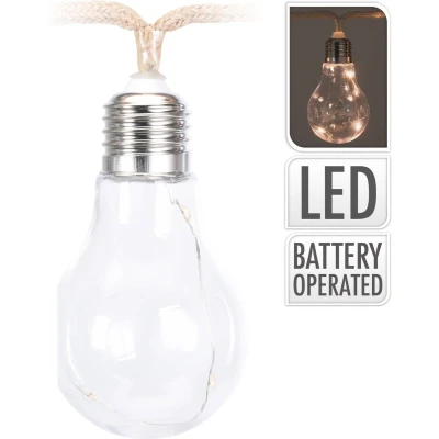 Afbeelding van Bigbuy Christmas Led Lichtkrans Bruin Warm Wit 2,85 M