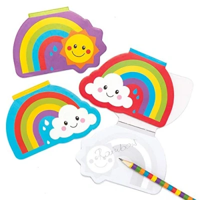 Afbeelding van Baker Ross AT966 regenboog notitieblok mini speelgoed voor kinderen (12 stuks)