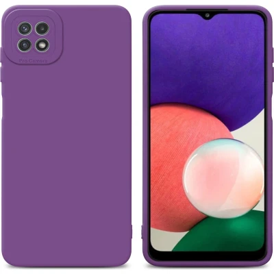 Afbeelding van Cadorabo Hoesje geschikt voor Samsung Galaxy A22 5G in Fluid MAT PAARS Beschermhoes gemaakt van flexibel TPU silicone Cover Case