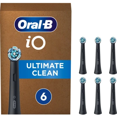 Afbeelding van Oral B Opzetborstels iO Ultimate Clean Zwart 6 stuks