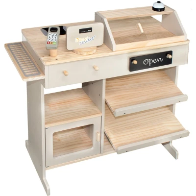 Afbeelding van howa Speelgoed Winkeltje van Natuurlijk Hout, Beige inclusief 5 Accessoires 47551