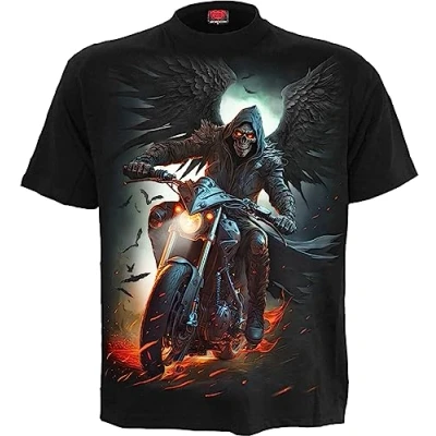 Afbeelding van Spiral Night Rider Heren T shirt XL Zwart