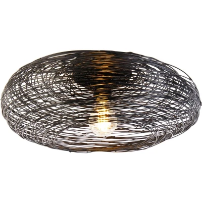 Afbeelding van Lindby plafondlamp 1licht IJzer H: 22 cm E27 zwart